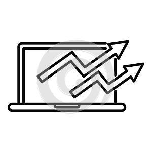 Restructure arrow icon, outline style photo