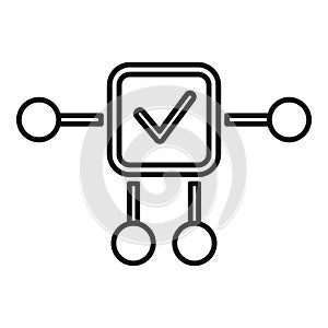 Restructure plan icon, outline style