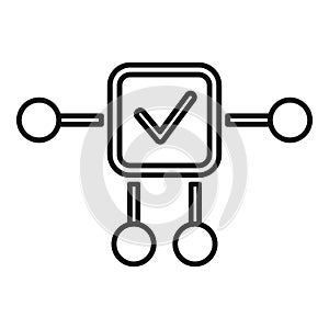 Restructure plan icon, outline style photo
