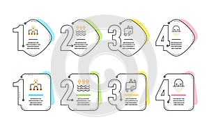 Restructuring, Evaporation and Journey path icons set. Face recognition sign. Vector