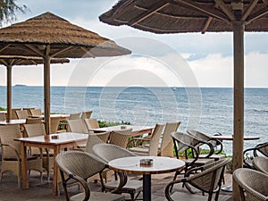 Restuarant by the Mediterranean Sea photo