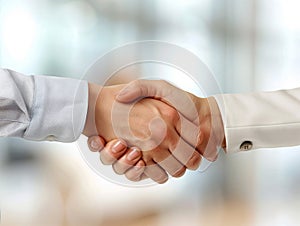 Resubmit A handshake image of two professionals, Generated by AI