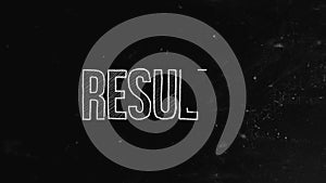 Results concept written on blackboard