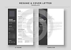 Resume and Cover Letter, Minimalist resume cv template, Cv professional jobs resumes