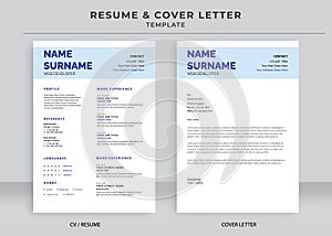 Resume and Cover Letter Template, Cv professional jobs resume