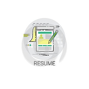 Resume CV Form Job Vacancy Recruitment Application Icon