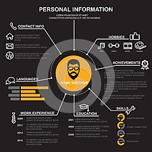 Resume (CV) template, vector