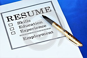 Resume-a document of the applicant for a job. Resume-information about skills, work experience, education, qualifications,