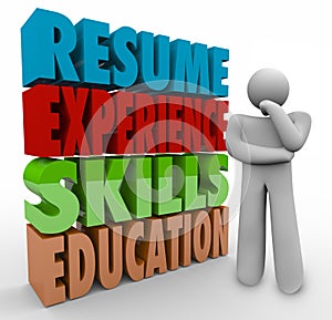 Resume Experience Skills Education Thinker Applying Job Qualifications