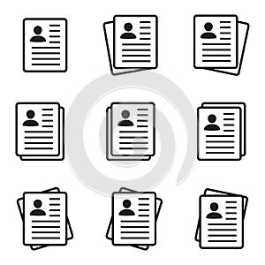 Resume icon. Vector icon.