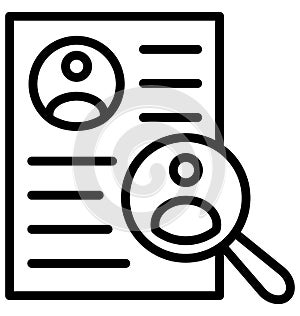 Resume Isolated Vector Icon That can be easily Modified or Edited.