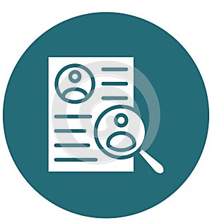 Resume Isolated Vector Icon That can be easily Modified or Edited.