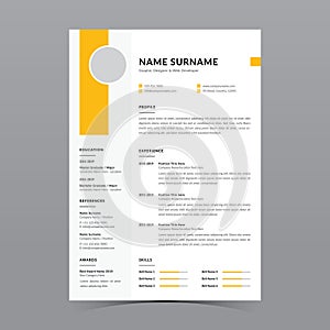 Resume Template Vector Design