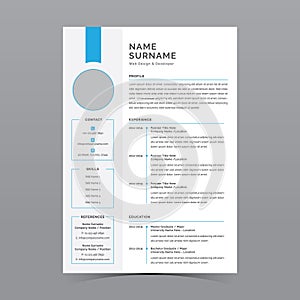 Resume Template Vector Design