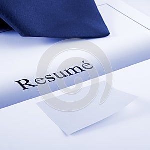 Resume Tie and Sticky Note