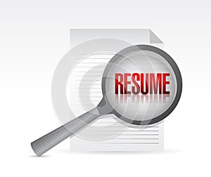 Resume under review concept illustration photo