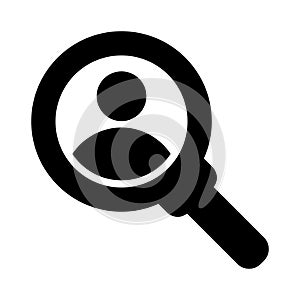 Resume glyph flat vector icon