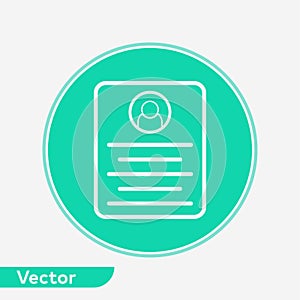 Resume vector icon sign symbol