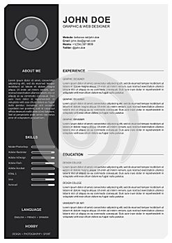 Resume vector template2
