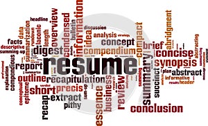 Resume word cloud