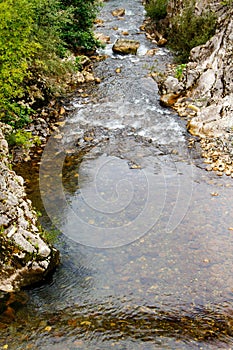 Resurgence of Sammaro River near Roscigno in Campania, italy