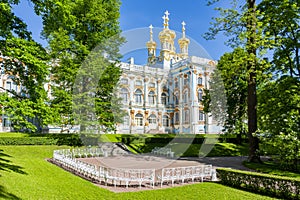 Resurrection church of Catherine palace in Tsarskoe Selo Pushkin, Saint Petersburg, Russia
