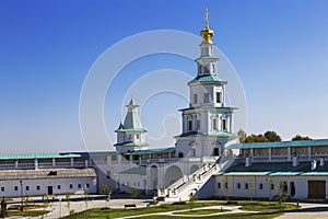 Resurrection New Jerusalem Monastery. The Holy Gates with the Gate Church and the Damascus tower. Istra, Moscow region