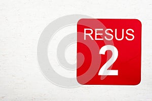 Resus blood type label