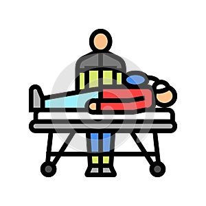 resuscitation efforts color icon vector illustration