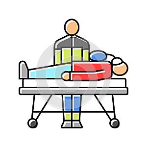 resuscitation efforts color icon vector illustration