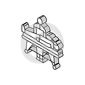 resuscitation efforts isometric icon vector illustration