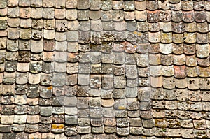 ancient terra cotta roof tiles texture