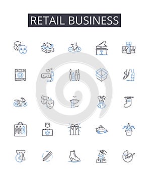 Retail business line icons collection. Analysis, Calculus, Computation, Differentiation, Equations, Integration