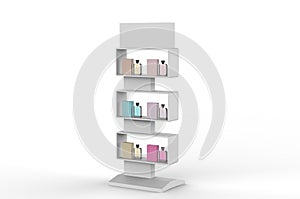 Retail display stand for product photo