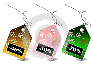 Retail sale price tags for every hoilday season