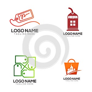 Retail and shopping logo design and icon