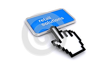 Retail solutions button on white