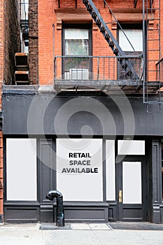 Retail space available for lease in New York