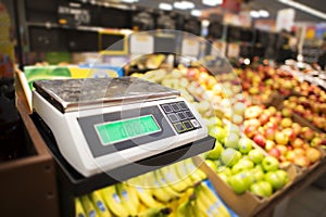 Retail Store Fruits Weighing