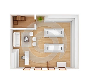 Retail store interior floor plan