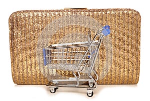 Retail therapy shopping trolley and handbag