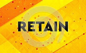 Retain abstract digital banner yellow background