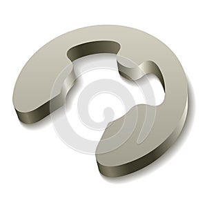 Retaining snap ring circlip icon