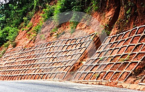 Retaining wall landslides photo