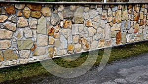 retaining walls and terraces with trellises and roses. Rectangular trimmed