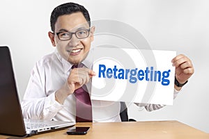 Retargeting. Business Marketing Words Typography Concept photo