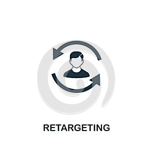 Retargeting icon. Creative element design from content icons collection. Pixel perfect Retargeting icon for web design, apps, photo