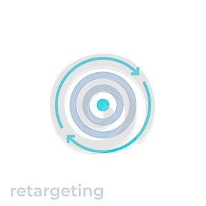 Retargeting icon, vector photo