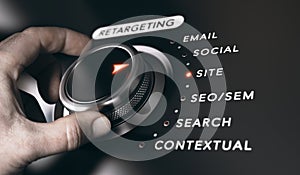 Retargeting or Remarketing Concept