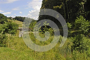 Retention basin in flood protection